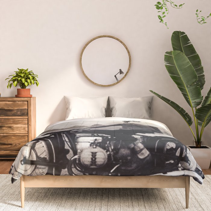 Vintage cafe racer Comforter Gallery Image 3