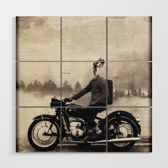 Vintage cafe racer Wood Wall Art Gallery Image 1