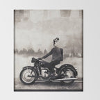 Vintage cafe racer Throw Blanket Gallery Image 2