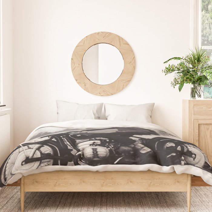 Vintage cafe racer Duvet Cover Gallery Image 3