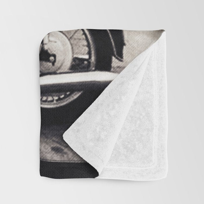 Vintage cafe racer Throw Blanket Gallery Image 3