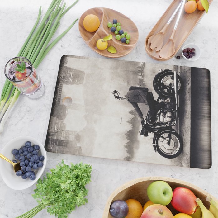 Vintage cafe racer Cutting Board Gallery Image 2