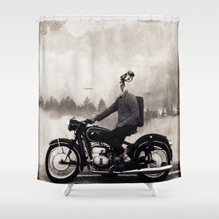 Vintage cafe racer Shower Curtain Gallery Image 1