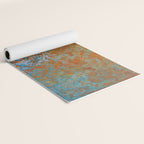 Vintage Rust, Copper and Blue Yoga Mat Gallery Image 2