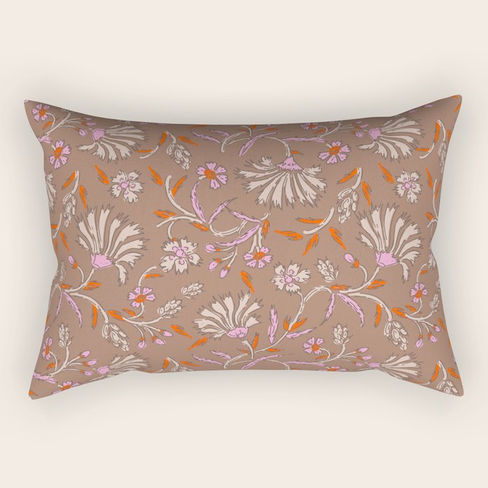 KALAMI MOCHA Inspired by PANTONE 17 1230 Mocha Mousse Rectangular Pillow Gallery Image 2