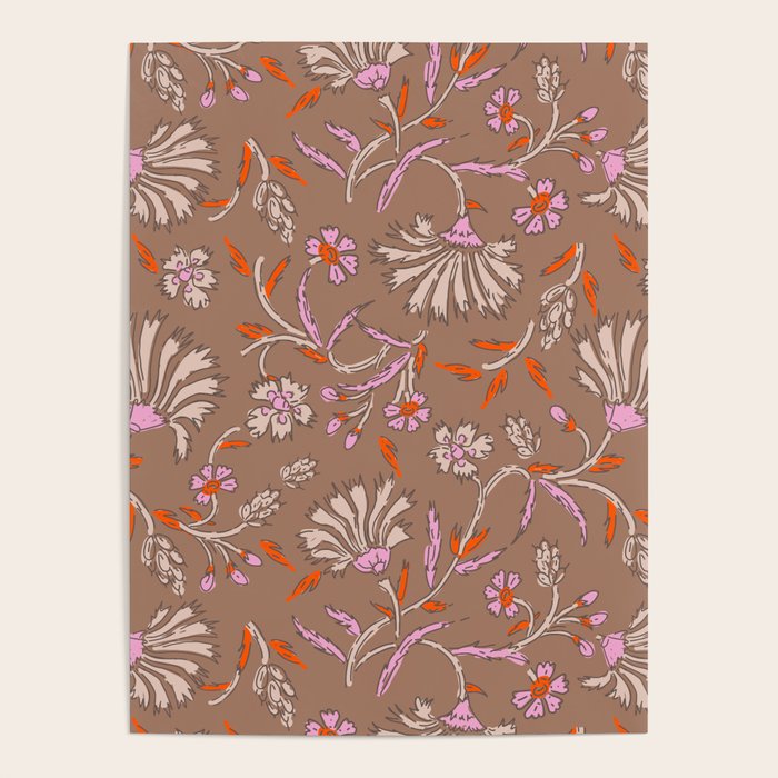 KALAMI MOCHA Inspired by PANTONE 17 1230 Mocha Mousse Poster Gallery Image 4