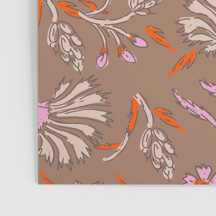 KALAMI MOCHA Inspired by PANTONE 17 1230 Mocha Mousse Poster Gallery Image 3