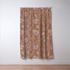 KALAMI MOCHA Inspired by PANTONE 17 1230 Mocha Mousse Window Curtain Gallery Image 3