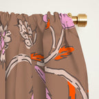 KALAMI MOCHA Inspired by PANTONE 17 1230 Mocha Mousse Window Curtain Gallery Image 2