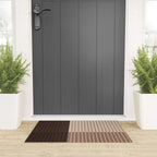 Color Block Line Abstract LXXXI Mocha Coffee Welcome Mat Gallery Image 3