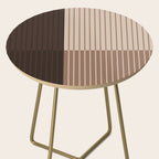 Color Block Line Abstract LXXXI Mocha Coffee Side Table Gallery Image 2