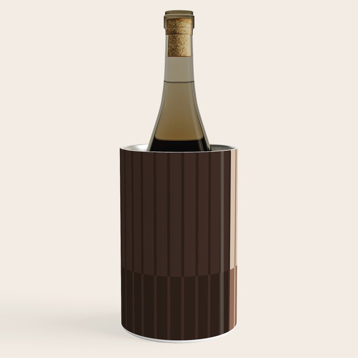 Color Block Line Abstract LXXXI Mocha Coffee Wine Chiller Gallery Image 2