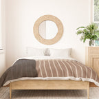 Color Block Line Abstract LXXXI Mocha Coffee Duvet Cover Gallery Image 3