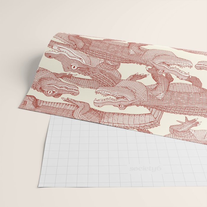 just alligators paprika Wrapping Paper Gallery Image 2