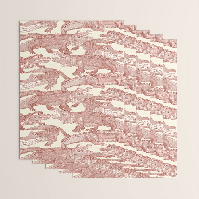 just alligators paprika Wrapping Paper Gallery Image 3