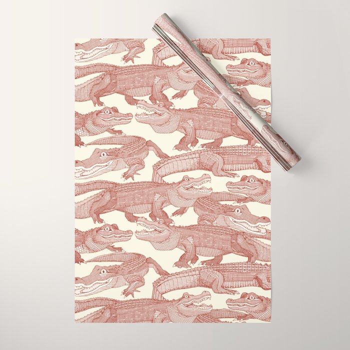 just alligators paprika Wrapping Paper Gallery Image 1