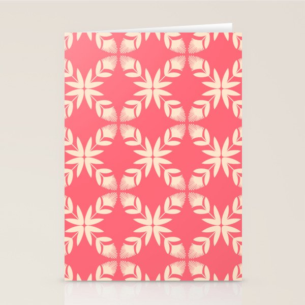 Florals In Coral Stationery Card Gallery Image 1