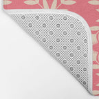 Florals In Coral Bath Mat Gallery Image 2