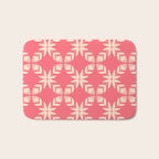 Florals In Coral Bath Mat Gallery Image 1