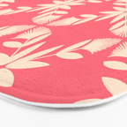 Florals In Coral Bath Mat Gallery Image 3