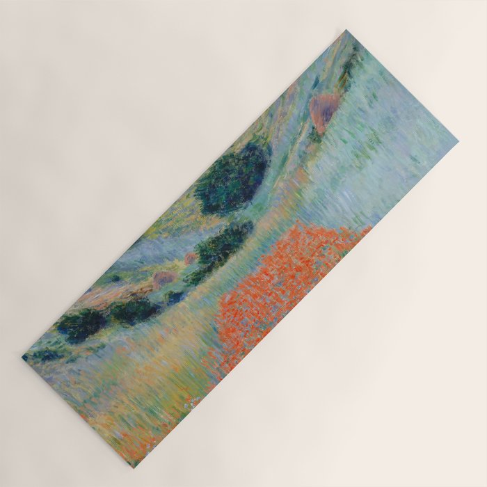 Poppy Field in a Hollow near Giverny Claude Monet Yoga Mat Gallery Image 1