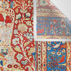 Antique Persian Garden Rug With Birds Print Wall Tapestry Gallery Image 3