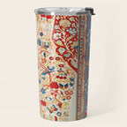 Antique Persian Garden Rug With Birds Print Travel Mug Gallery Image 2