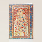 Antique Persian Garden Rug With Birds Print Stationery Card Gallery Image 2