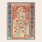Antique Persian Garden Rug With Birds Print Poster Gallery Image 4
