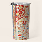 Antique Persian Garden Rug With Birds Print Travel Mug Gallery Image 3