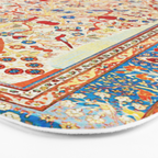 Antique Persian Garden Rug With Birds Print Bath Mat Gallery Image 3