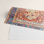 Antique Persian Garden Rug With Birds Print Wrapping Paper Gallery Image 2