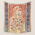 Antique Persian Garden Rug With Birds Print Wall Tapestry Gallery Image 4