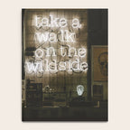 Hey Baby Take a Walk on the Wild Side -  70s Lou Reed quote street art neon retro typography Notebook Gallery Image 4