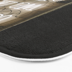 Hey Baby Take a Walk on the Wild Side -  70s Lou Reed quote street art neon retro typography Bath Mat Gallery Image 3