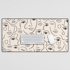 Abstract Faces Desk Mat Gallery Image 1