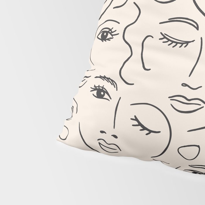 Abstract Faces Pillow Sham Gallery Image 4