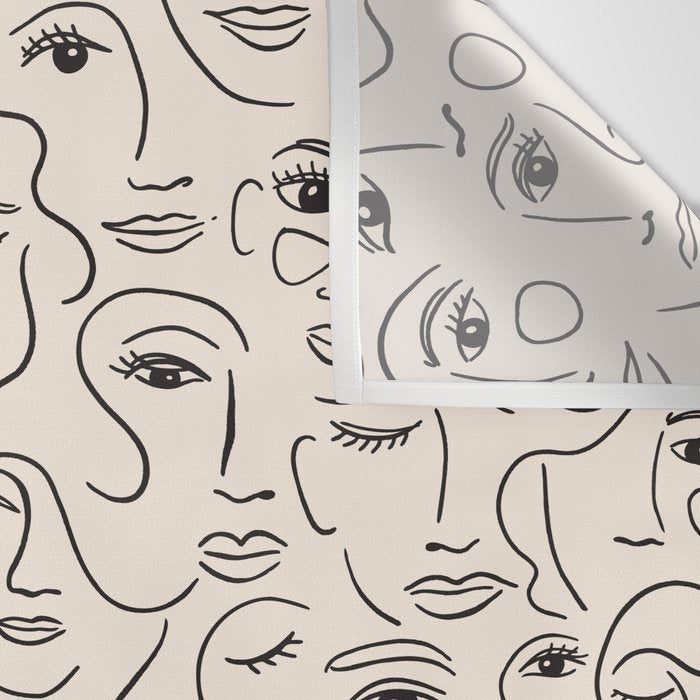 Abstract Faces Wall Tapestry Gallery Image 3