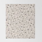 Abstract Faces Throw Blanket Gallery Image 2