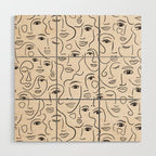 Abstract Faces Wood Wall Art Gallery Image 1