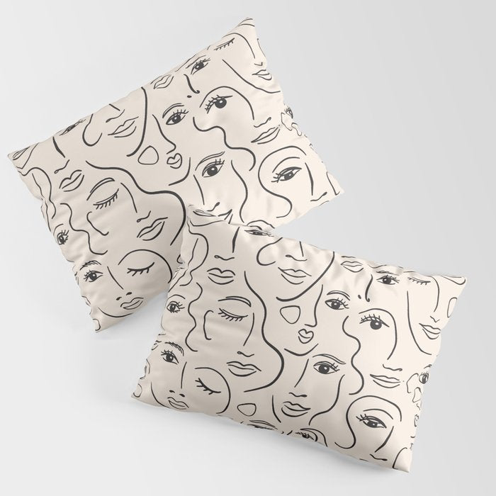 Abstract Faces Pillow Sham Gallery Image 3