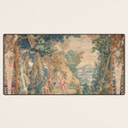 Antique 17th Century Romantic Mythological Garden Italian Tapestry Desk Mat Gallery Image 3