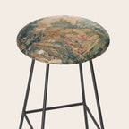 Antique 17th Century Romantic Mythological Garden Italian Tapestry Stool Gallery Image 2