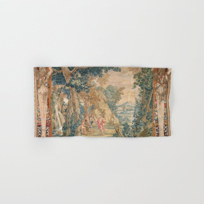 Antique 17th Century Romantic Mythological Garden Italian Tapestry Bath Towel Gallery Image 1