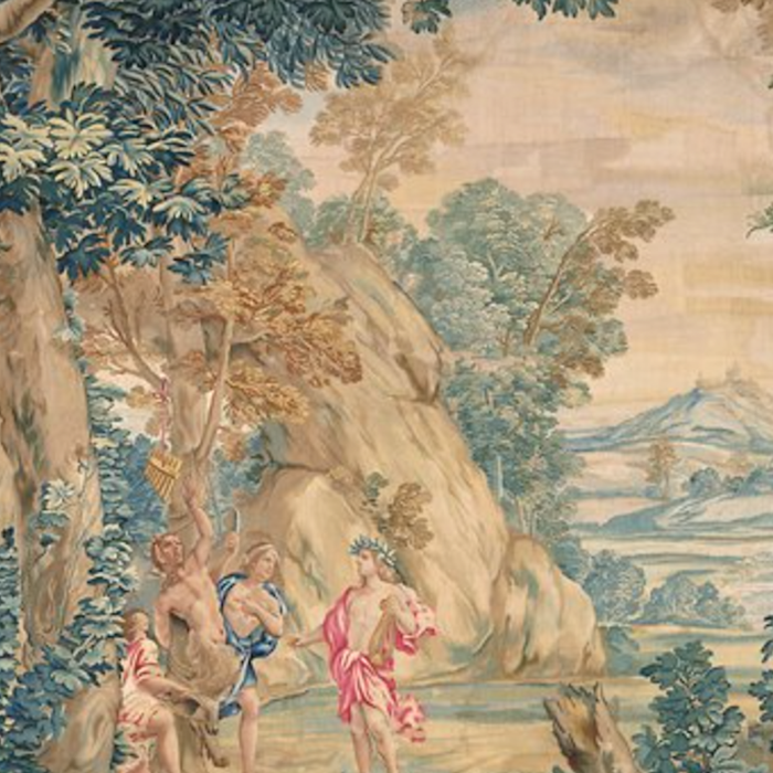 Antique 17th Century Romantic Mythological Garden Italian Tapestry Coffee Mug Gallery Image 2