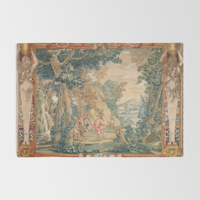 Antique 17th Century Romantic Mythological Garden Italian Tapestry Rug Gallery Image 2