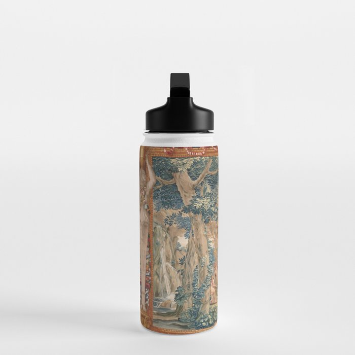Antique 17th Century Romantic Mythological Garden Italian Tapestry Water Bottle Gallery Image 3