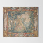 Antique 17th Century Romantic Mythological Garden Italian Tapestry Throw Blanket Gallery Image 2