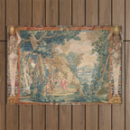 Antique 17th Century Romantic Mythological Garden Italian Tapestry Outdoor Rug Gallery Image 1