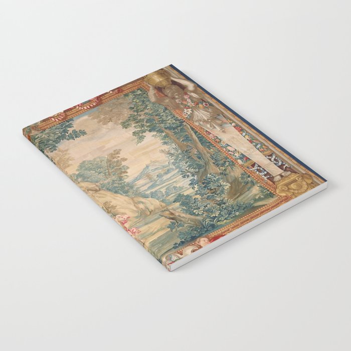 Antique 17th Century Romantic Mythological Garden Italian Tapestry Notebook Gallery Image 1
